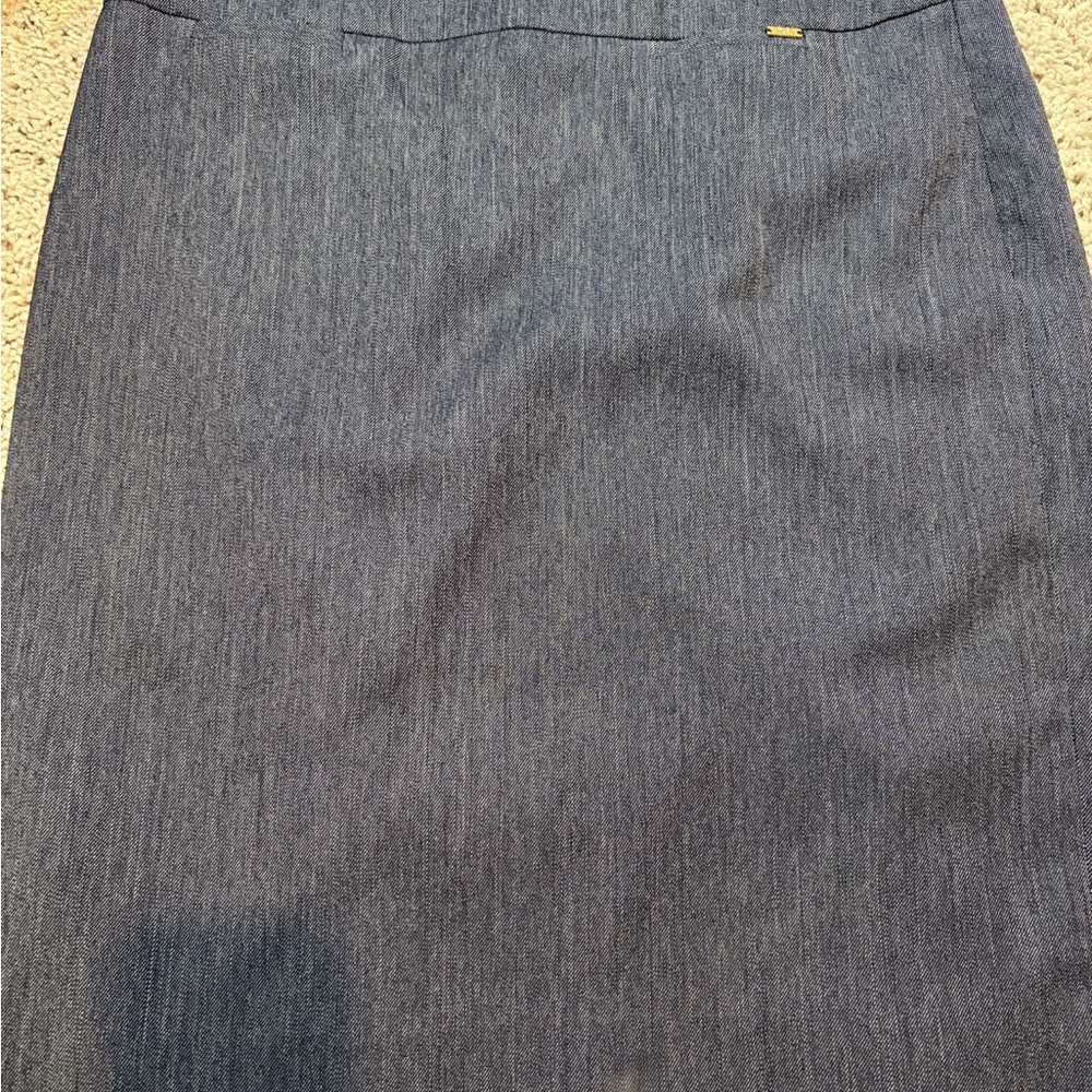 Tahari Classic Blue Denim Skirt
